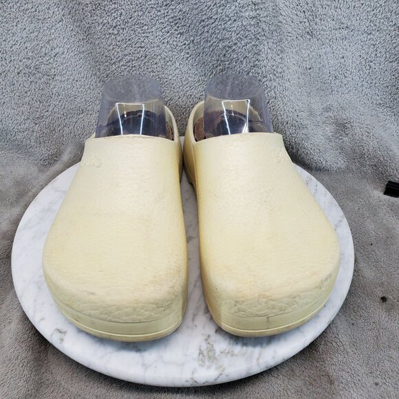 Birkenstock Shoes Mens 7 Womens 9 Yellow Synthetic Super Birki's Clogs *Read* - Picture 4 of 13